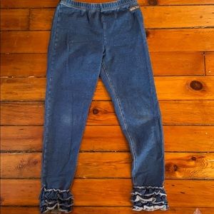 Matilda Jane girls size 8 ruffle jeans